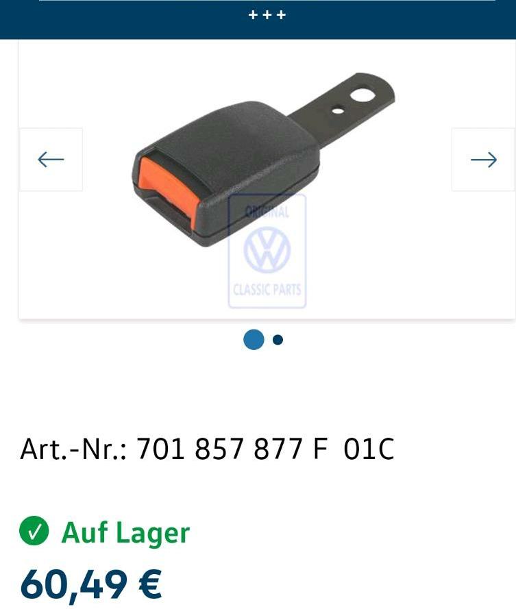 VW T4 Gurtschloß vorne links oder recht ab bj 96